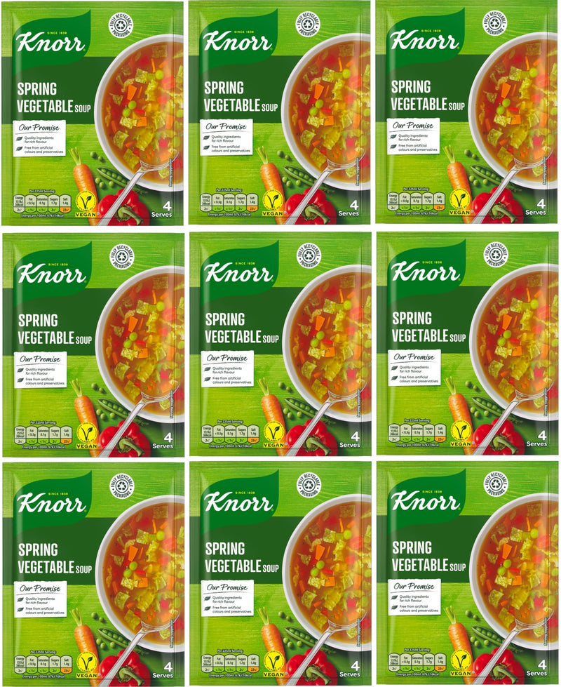 9 x Knorr Soup Spring Vegetable 48G