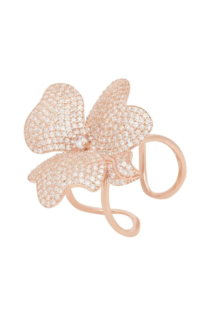 Flower Cocktail Ring Rosegold