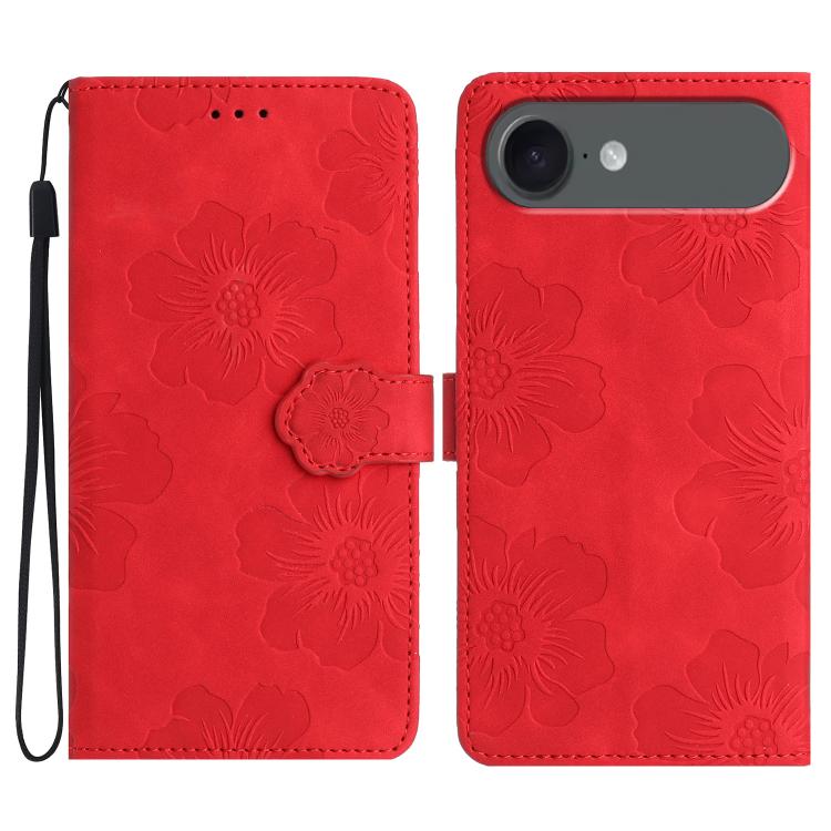 Flower Embossing Pattern Leather Phone Case, For iPhone Air, For iPhone 16 Pro Max, For iPhone 16 Pro, For iPhone 16 Plus - InStock