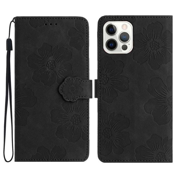 Flower Embossing Pattern Leather Phone Case, For iPhone Air, For iPhone 16 Pro Max, For iPhone 16 Pro, For iPhone 16 Plus - InStock