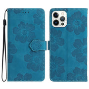 Flower Embossing Pattern Leather Phone Case, For iPhone Air, For iPhone 16 Pro Max, For iPhone 16 Pro, For iPhone 16 Plus - InStock