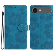 Flower Embossing Pattern Leather Phone Case, For iPhone Air, For iPhone 16 Pro Max, For iPhone 16 Pro, For iPhone 16 Plus - InStock