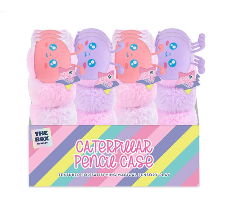 Fluffy caterpillar pencil case