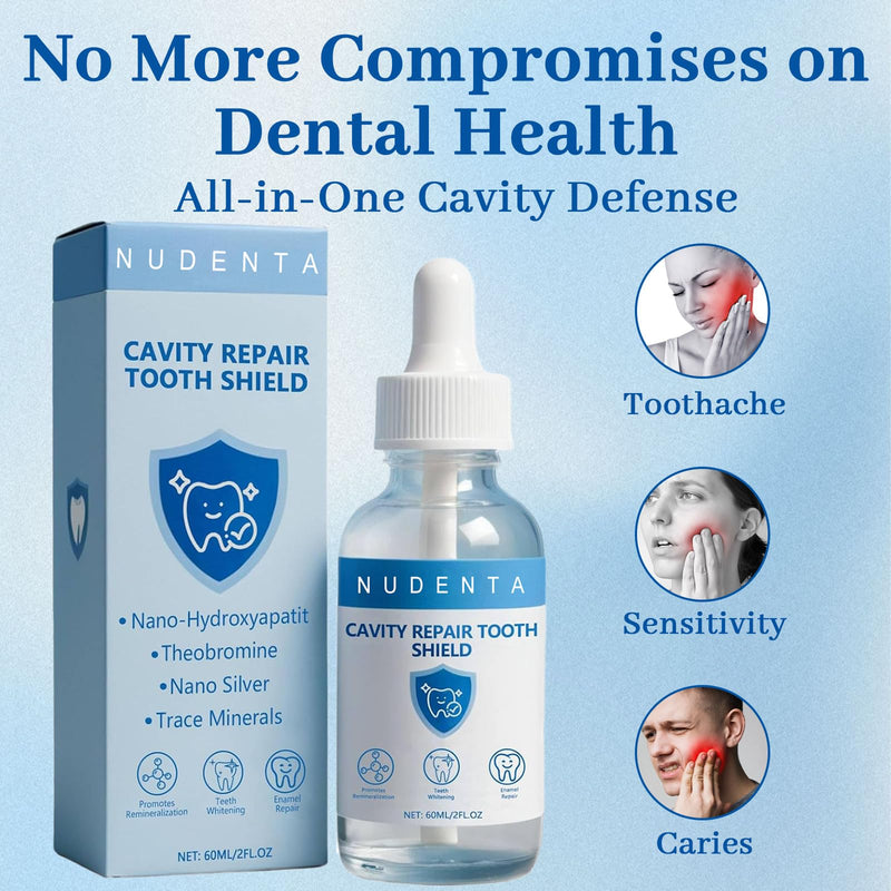 Nudenta Odontic Repair - Cavity Healing Tooth Armor Liquid with Nano Hydroxyapatite Remineralization 60ml