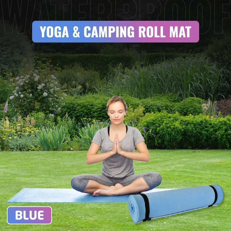 Yoga Mat 180cm Waterproof Foam Exercise & Camping Mat