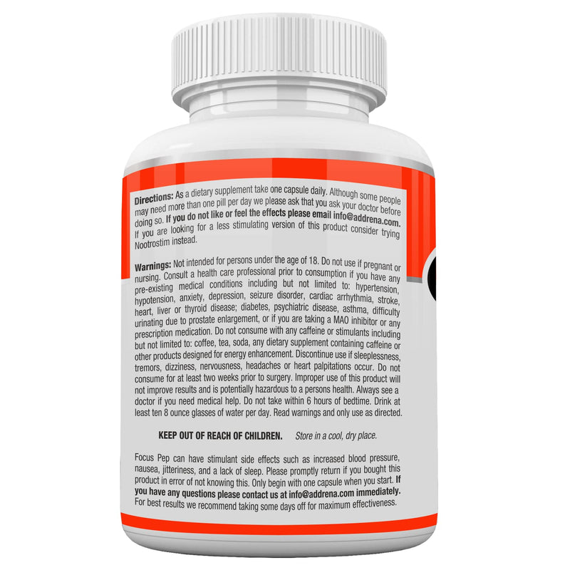 Focus Pep 2 Pack: OTC Stimulants for Natural Focus & Brain Boost | 120 Pills