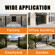 Foldable Security Gate, Expandable Safety Barrier with 360° Swivel Casters Lockable Design, Portable Mobile Rolling Barricade for Garage, Warehouse, Driveway and Pool Areas (51.57" H x 42" W) - InStock