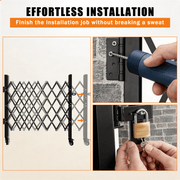Foldable Security Gate, Expandable Safety Barrier with 360° Swivel Casters Lockable Design, Portable Mobile Rolling Barricade for Garage, Warehouse, Driveway and Pool Areas (51.57" H x 42" W) - InStock