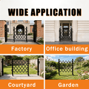 Foldable Security Gate, Expandable Safety Barrier with 360° Swivel Casters Lockable Design, Portable Mobile Rolling Barricade for Garage, Warehouse, Driveway and Pool Areas (51.57" H x 74" W) - InStock