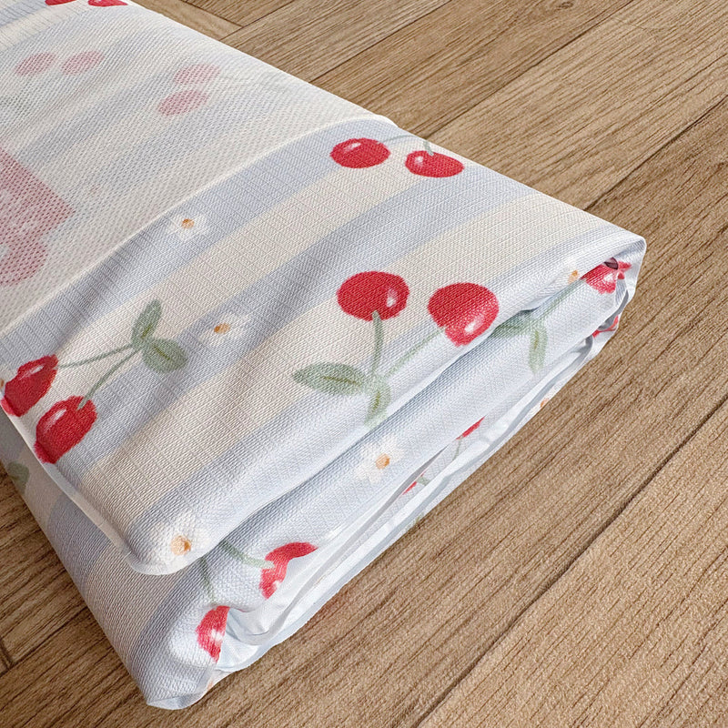 Travel Changing Mat - Cherry Stripe
