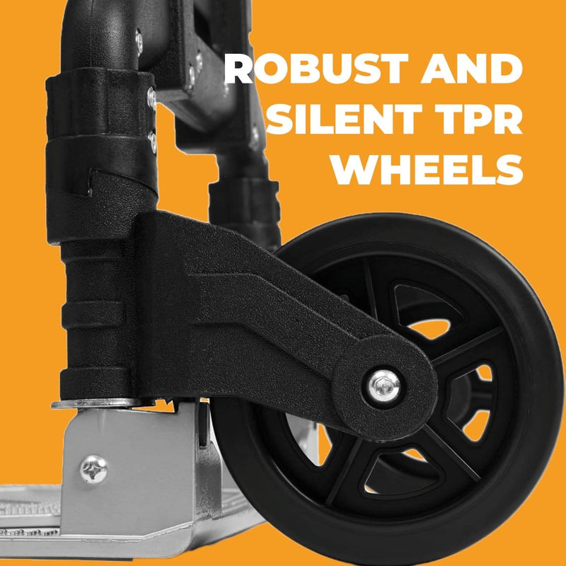 Foldable Hand Trolley UK – 80kg Lightweight Portable Cart