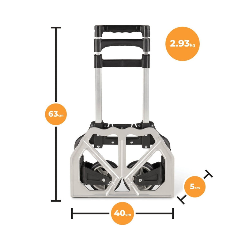 Foldable Hand Trolley UK – 80kg Lightweight Portable Cart
