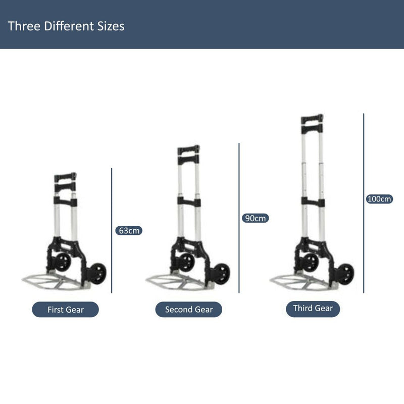 Foldable Hand Trolley UK – 80kg Lightweight Portable Cart