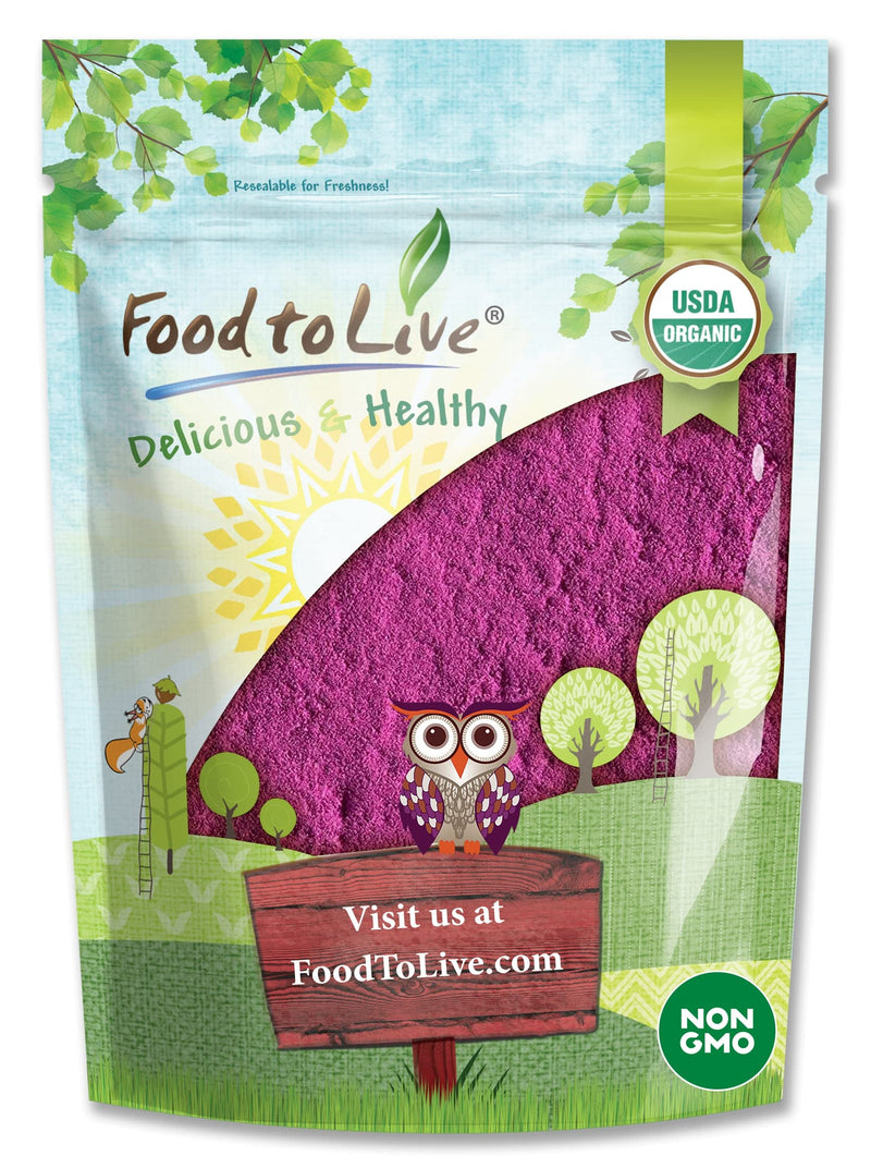 Food to Live Organic Black Currant Juice Powder, 8 oz — Non-GMO, Raw, Kosher, Vegan Superfood (Contains Maltodextrin)