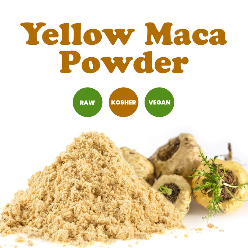 Food to Live Yellow Maca Powder, 2 Pounds – Raw Ground Maca Root, Vegan, Kosher, Keto, Non-Gelatinized, Bulk, Rich in Vitamin C