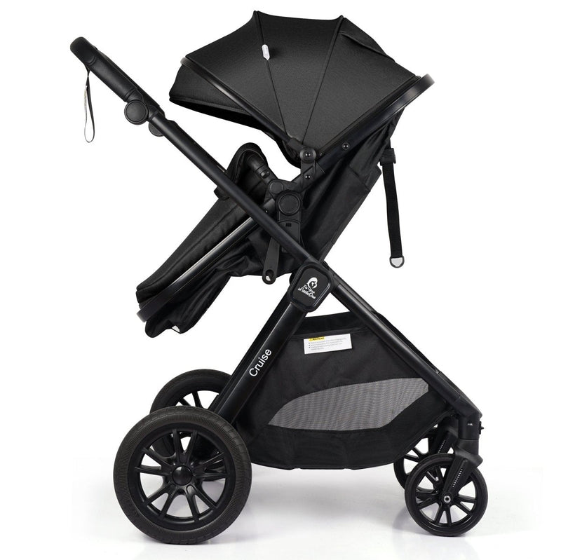 For Your Little One Cruise 3 In 1 Travel System With Car Seat - Eclipse Black (Free Cupholder / Seat Liner Included!)