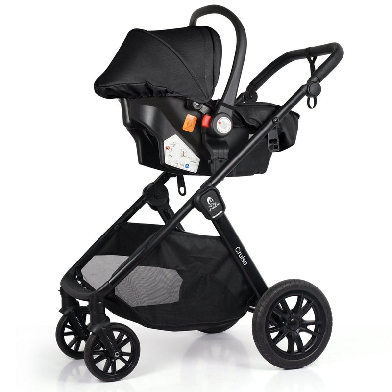 For Your Little One Cruise 3 In 1 Travel System With Car Seat - Eclipse Black (Free Cupholder / Seat Liner Included!)