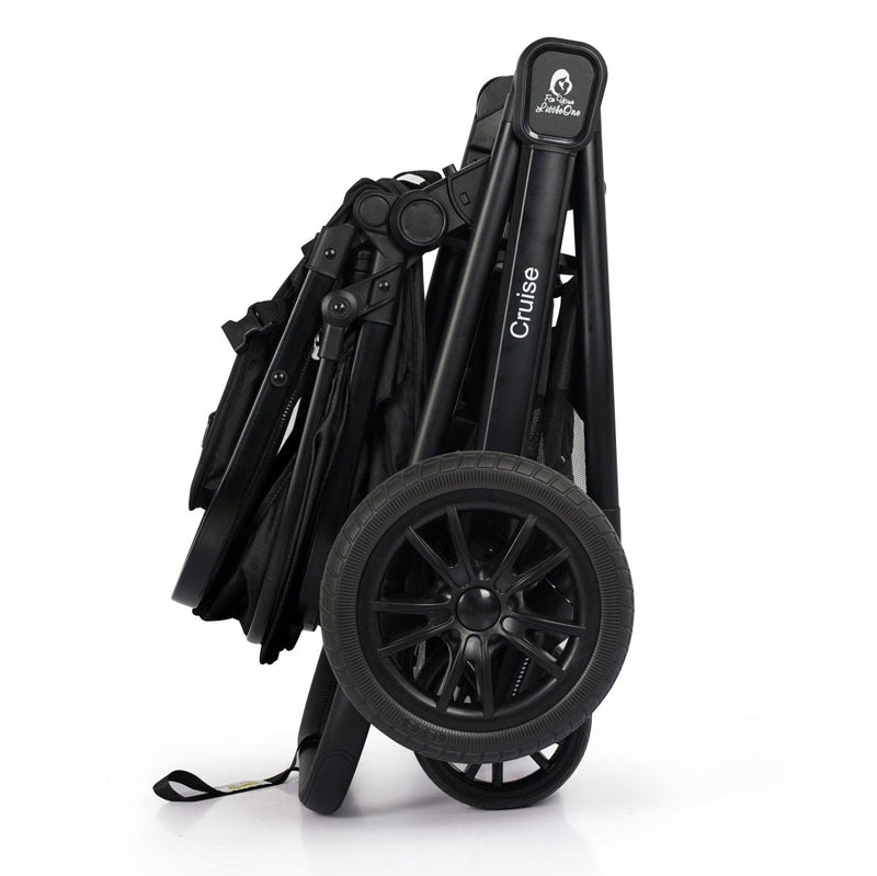 For Your Little One Cruise 3 In 1 Travel System With Car Seat - Eclipse Black (Free Cupholder / Seat Liner Included!)