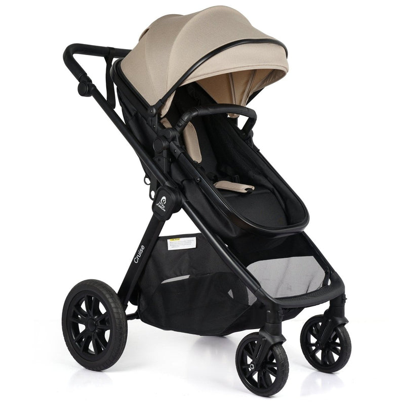 For Your Little One Cruise 3 In 1 Travel System With Car Seat - Dune Beige (Free Cupholder And Seat Liner Included!)