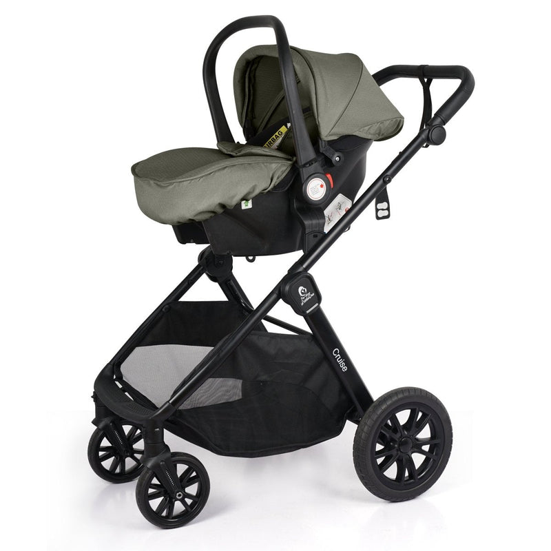 For Your Little One Cruise 3 In 1 Travel System With Car Seat - Pebble Sage (Free Cupholder And Seat Liner Included!)