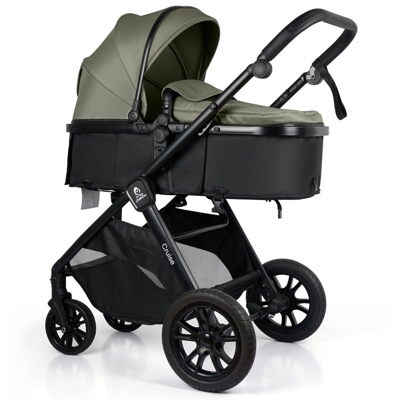 For Your Little One Cruise 3 In 1 Travel System With Car Seat - Pebble Sage (Free Cupholder And Seat Liner Included!)