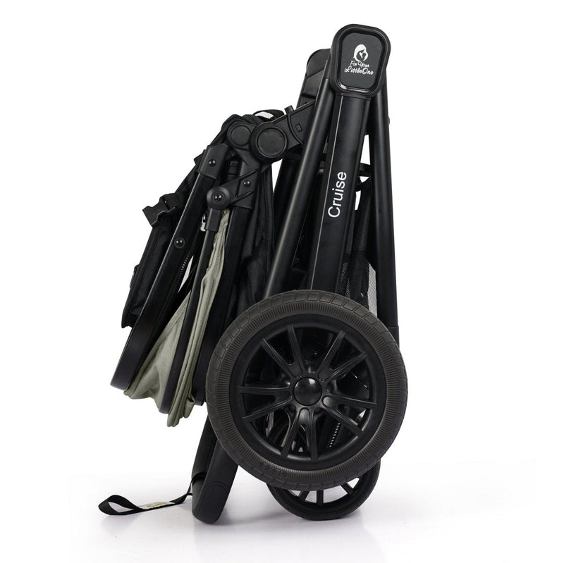 For Your Little One Cruise 3 In 1 Travel System With Car Seat - Pebble Sage (Free Cupholder And Seat Liner Included!)