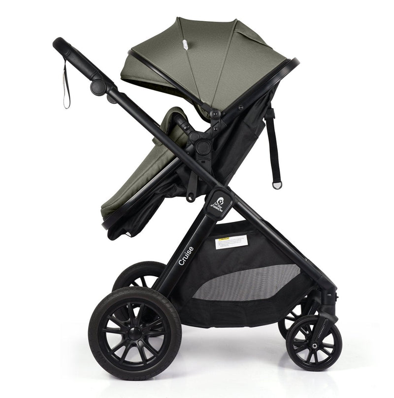 For Your Little One Cruise 3 In 1 Travel System With Car Seat - Pebble Sage (Free Cupholder And Seat Liner Included!)