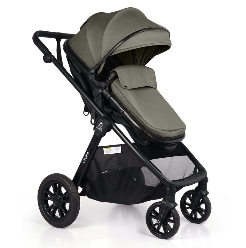 For Your Little One Cruise 3 In 1 Travel System With Car Seat - Pebble Sage (Free Cupholder And Seat Liner Included!)