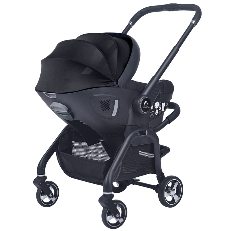 For Your Little One Qubi Infant Car Seat Stroller 7 Piece Bundle - Eclipse Black