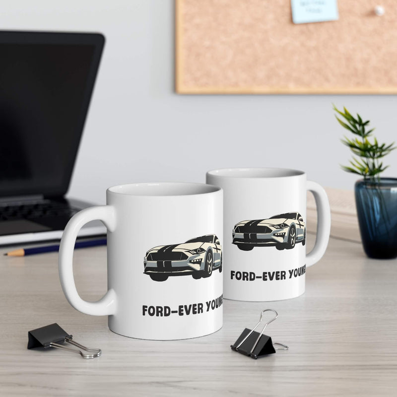 Ford-Ever Young – Funny Mug for Car Lovers