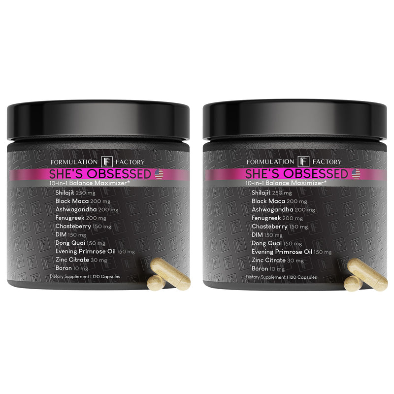 Formulation Factory She's Obsessed: 10-in-1 Hormone Balance Maximizer – 240 Count (Pack of 2)