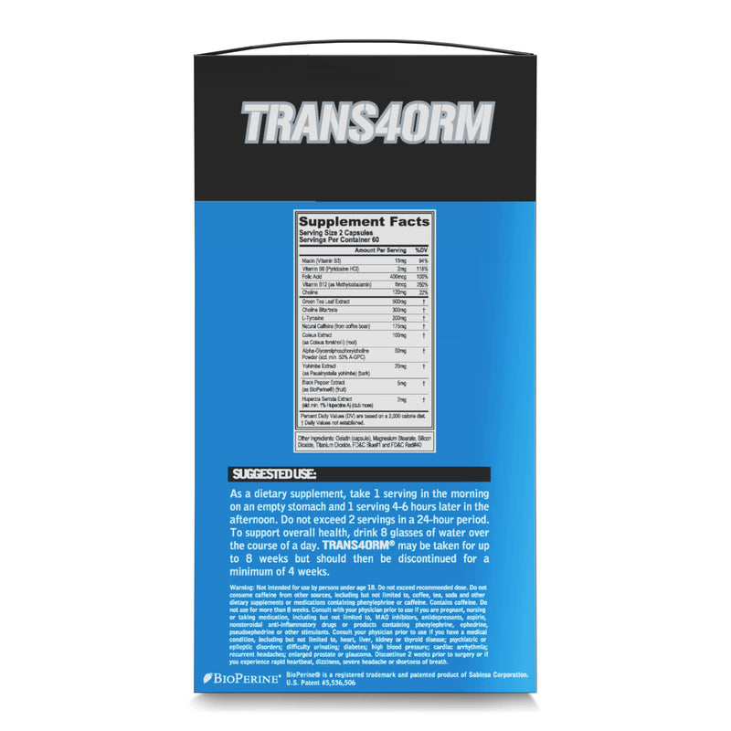 EVL Weight Loss Support Stack — Trans4orm Thermogenic Fat Burner & LeanMode Non-Stimulant