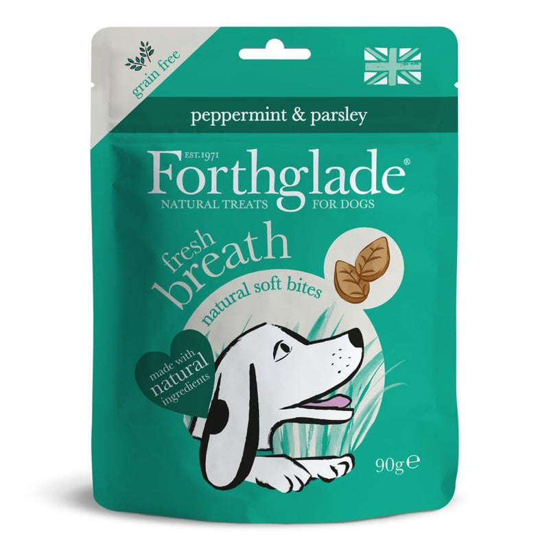 Forthglade Natural Soft Bites Fresh Breath Grain Free Peppermint & Parsley Treats  90g