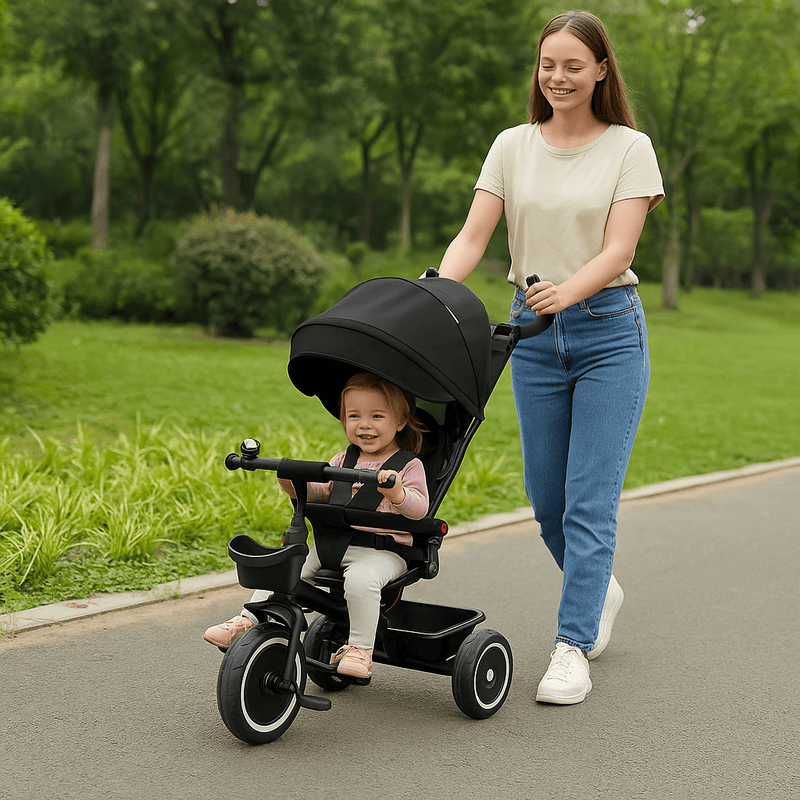 Foryourlittleone 6 in 1 Trike V3 - Black (9 months - 5 years)