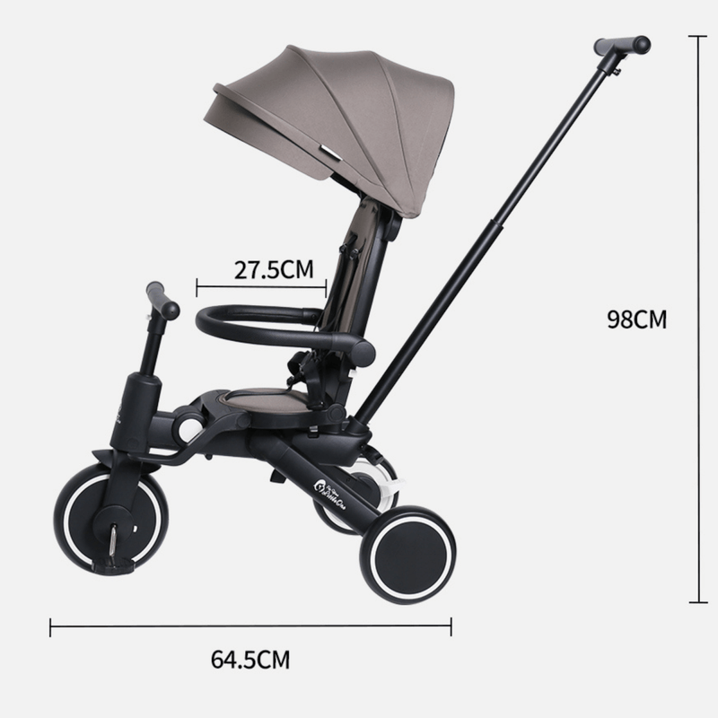 Foryourlittleone Xplor Ultimate 6 in 1 Foldable Trike - Pastel Pink (10m-4y)
