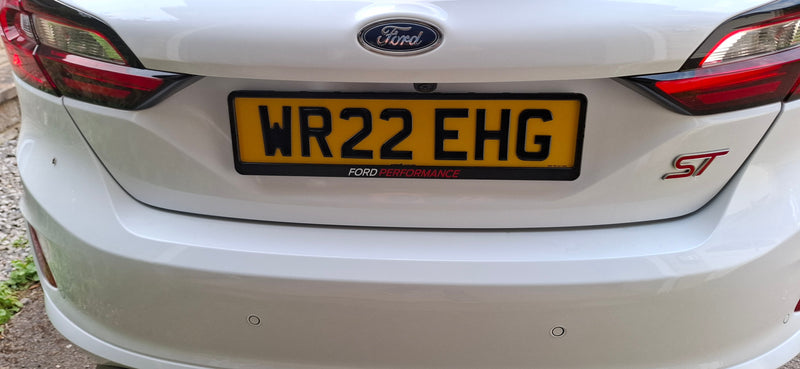 Ford Performance Number Plate Surrounds – Multi-Colour Logo | Sold as a Pair