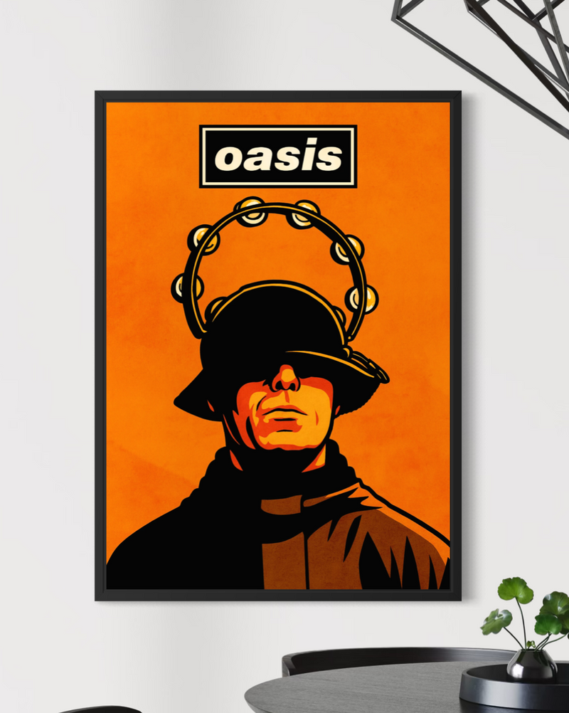 Liam Gallagher Tambourine Poster - Oasis Inspired Print
