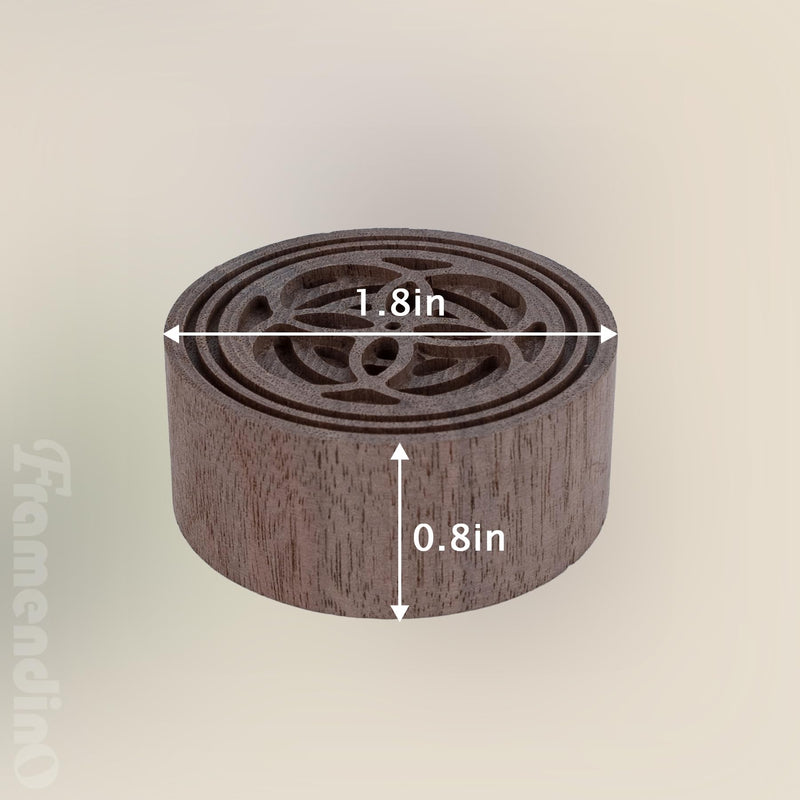 Framendino 2-Pack Wood Diffuser – Round Wooden Car Diffuser for Home, Office & Yoga