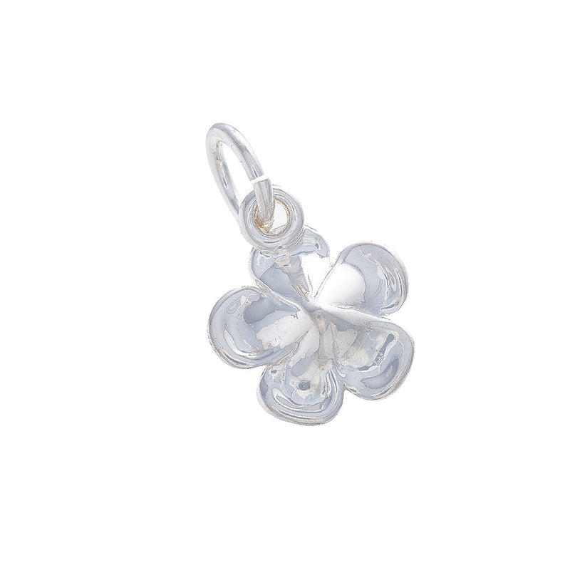 Frangipani Flower Silver Charm