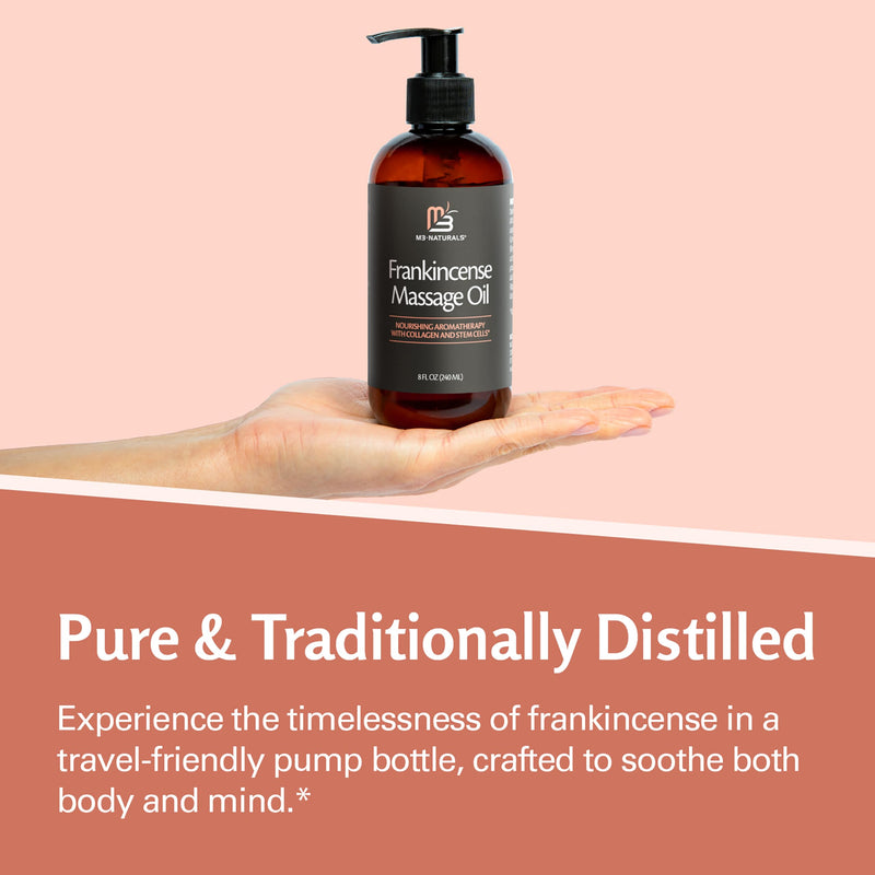 Frankincense Massage Oil for Scars, Stretch Marks & Fine Lines | M3 Naturals 8 oz