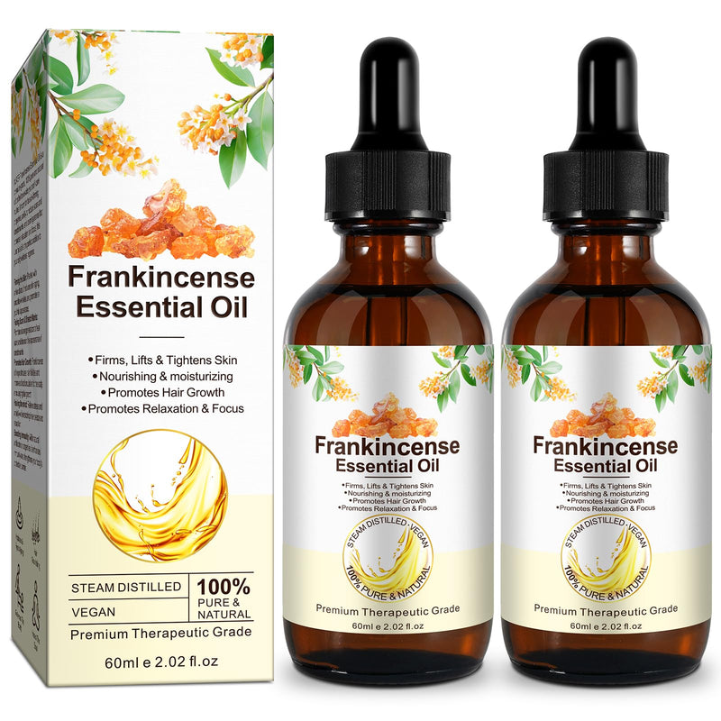 2 Pack Frankincense Essential Oil - 60 ml | Pure & Natural Premium Grade