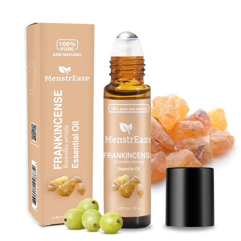 Frankincense & Grapeseed Essential Oil Roll-On – Therapeutic Grade Skincare & Mood Support, 10 ml