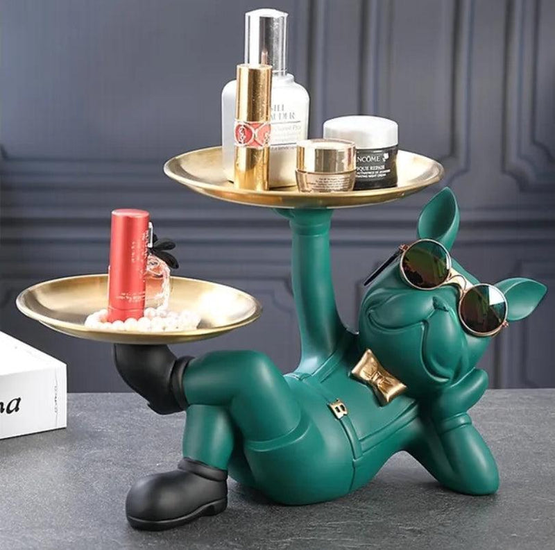 French Bulldog Resin Butler