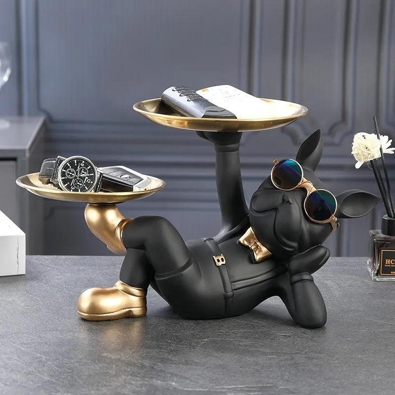 French Bulldog Resin Butler