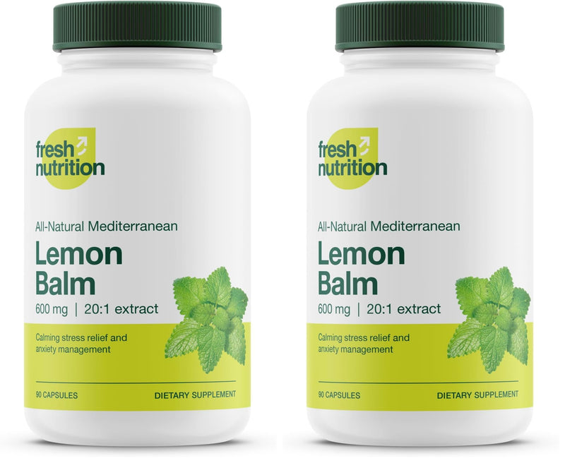Fresh Nutrition Lemon Balm Extract Capsules Pack of 2 – 600 mg
