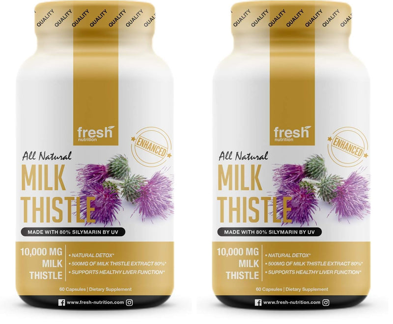 Fresh Nutrition Milk Thistle Capsules 10,000mg - Pack of 2