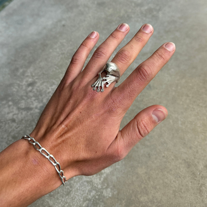 Frankie The Frog Silver Ring