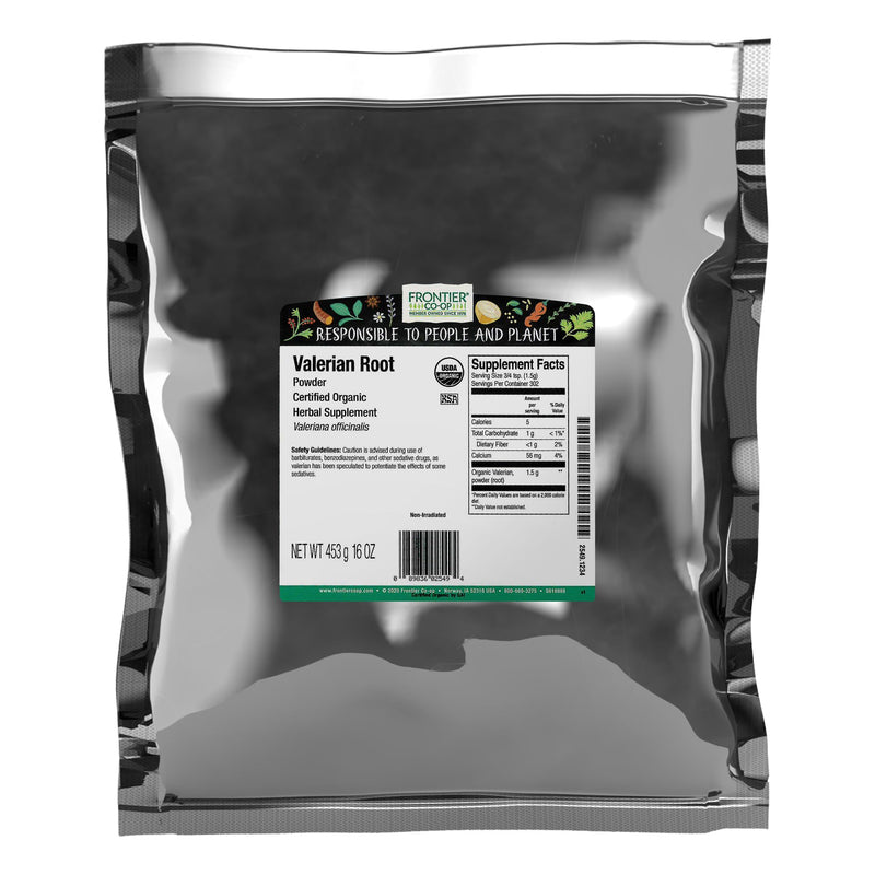 Frontier Co-op Organic Valerian Root Powder | 1lb Bulk Bag | Kosher