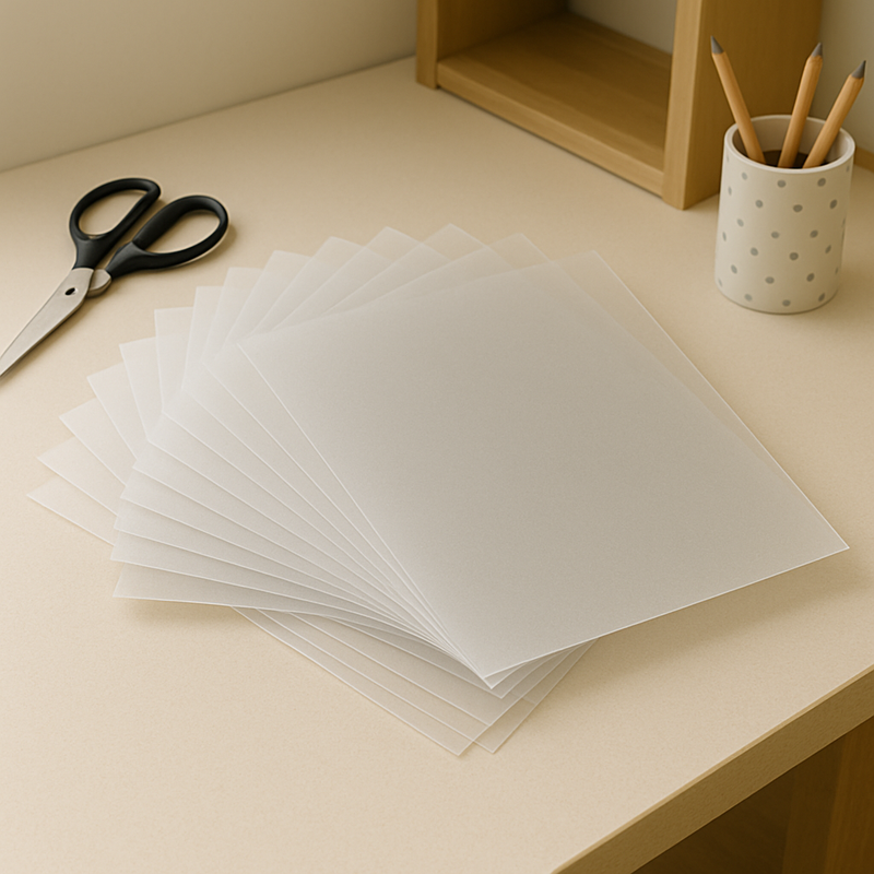 5 x A4 Frosted Acetate Sheets – 300 Micron Semi-Transparent Film for Crafts & Templates