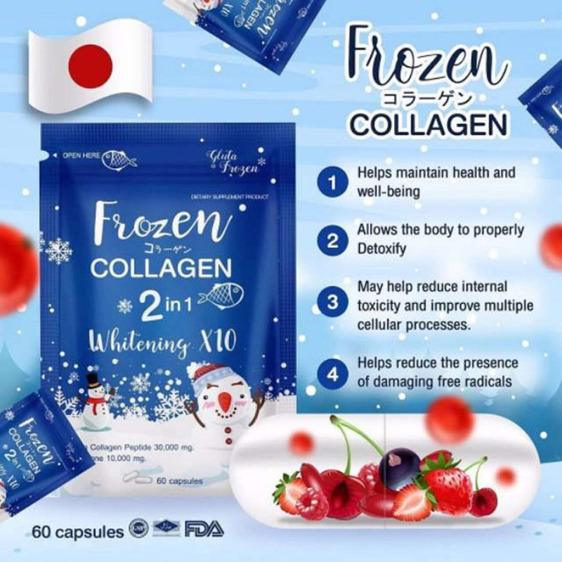 Frozen Collagen 2 in 1 – Premium Collagen Peptide & L-Glutathione, 60 Capsules